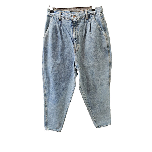 Bill Blass Paper Bag Jeans VTG 80s Hi Rise Mom Women 14 Pleated Baggy‎ 29x 29 - Picture 1 of 6